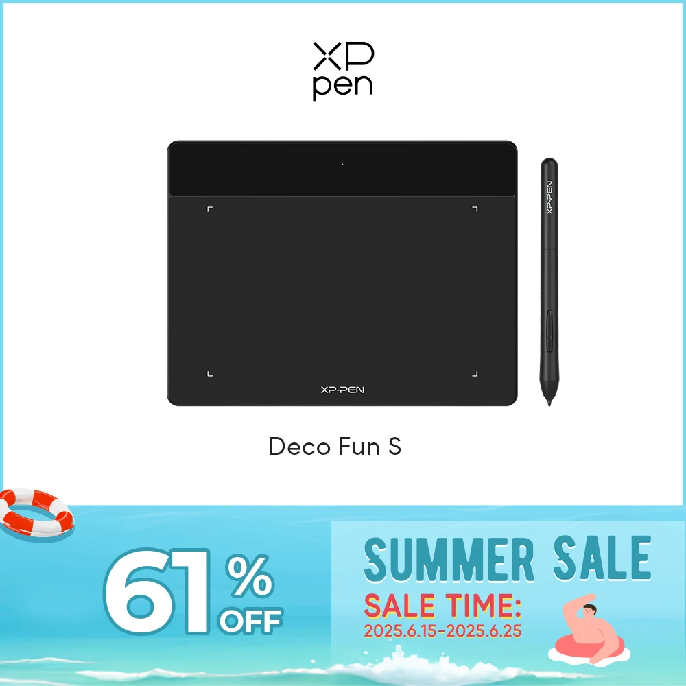 

Графический планшет XPPen Deco Fun S 6*4 дюйма для рисования OSU Online Education, совместимый с Android Mac Linux Windows Chrome OS