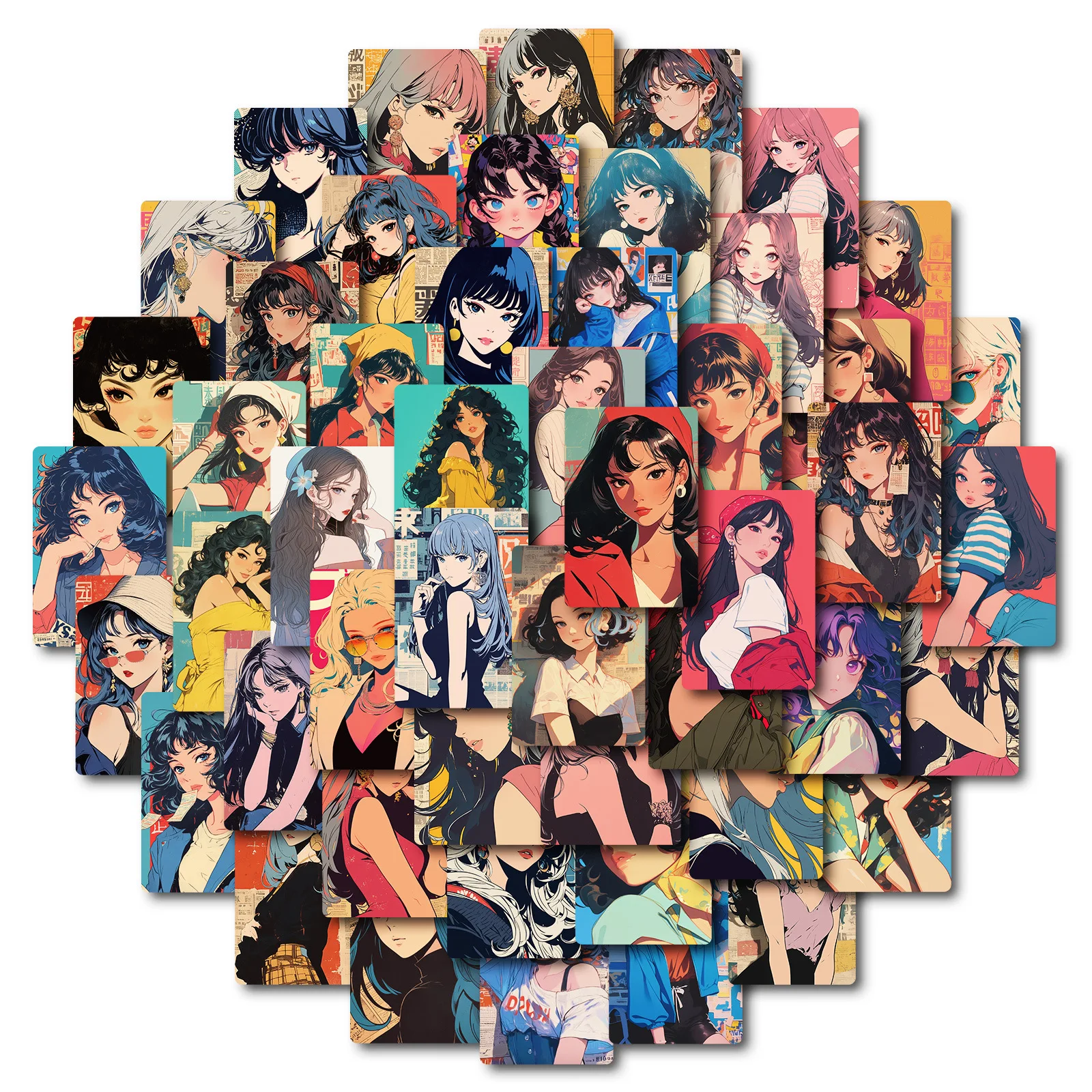 10/50PCS Cute sexy Cartoon  Anime Girl Aesthetic Stickers DIY Fridge Notebook Cup Phone Funny Decoration Sticker for Kids Toys