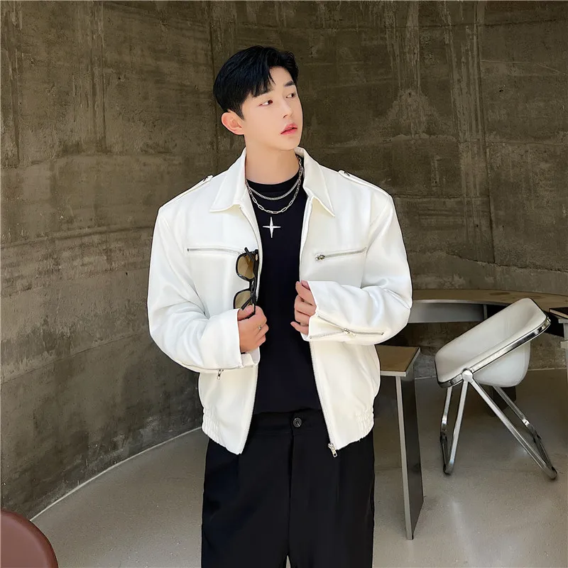 

Мужская повседневная куртка Spring Faion однотонного цвета с воротником, брендовая, из полиэстера, не мнется, для молодежи