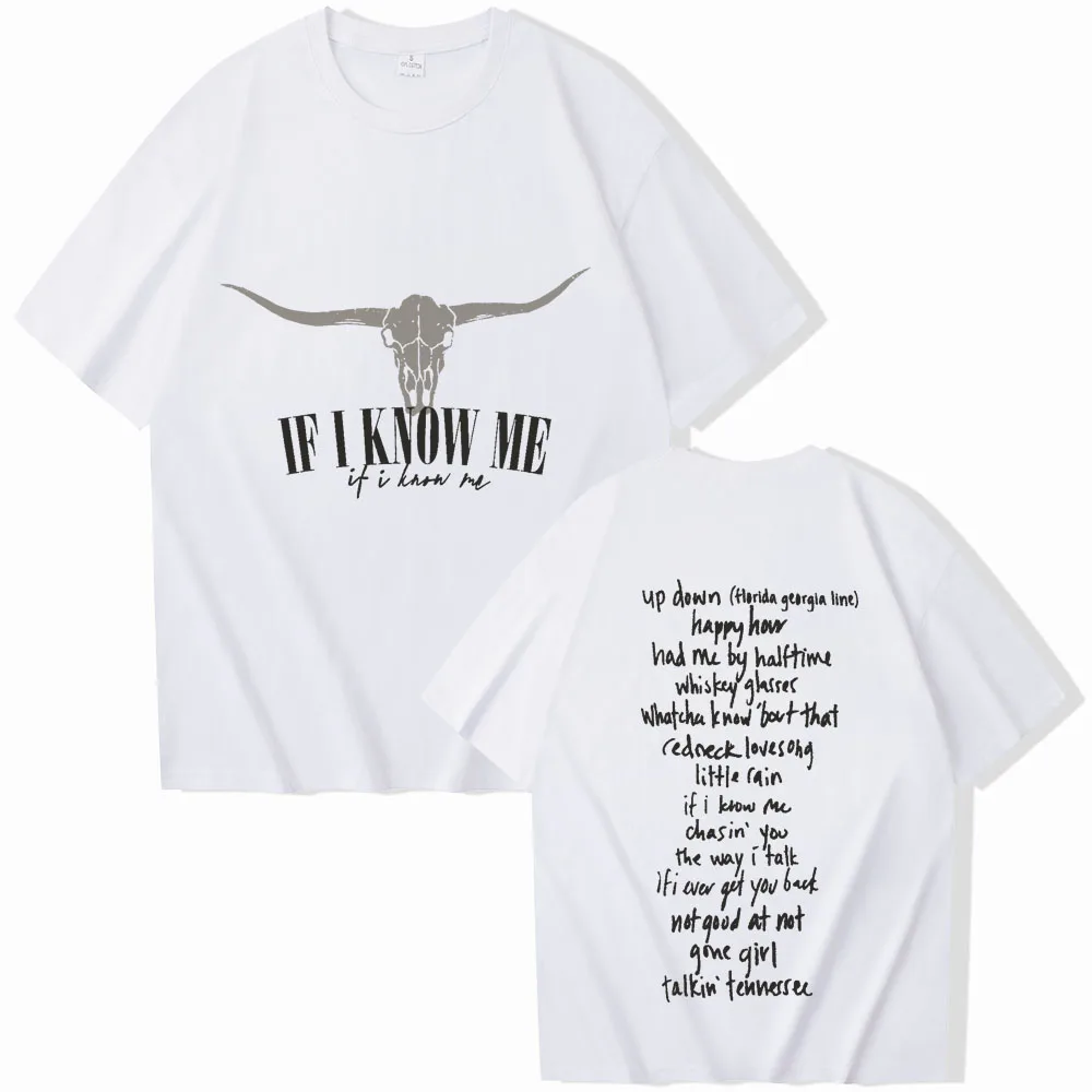 If I Know Me Morgan Wallen 2024 T-shirt Printing O-neck Summer Casual Shirt Oversized T Shirt for Men