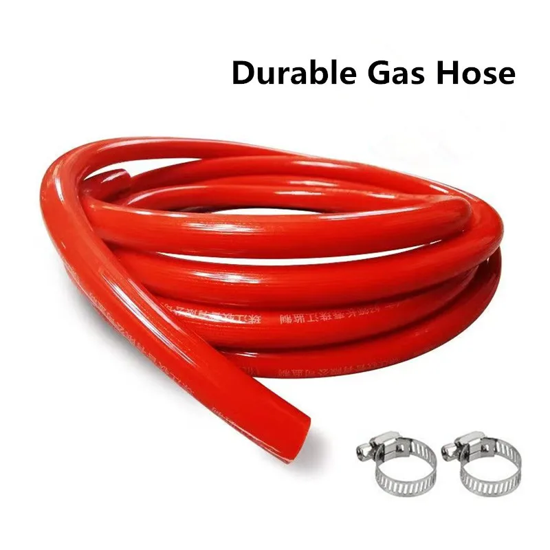 

Durable LPG Propane Butane Gas Hose with 2 Clips 9MM Gas Pipe for BBQ, Caravan Camping Cookers Heaters Grill and Gas Bottles