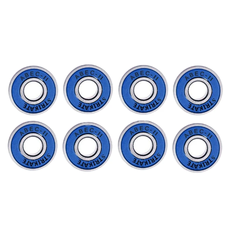 STRIKATE ABEC-11 Bearings Skateboard Longboard Bearings High Speed Skateboard Bearings (8Pcs)Blue