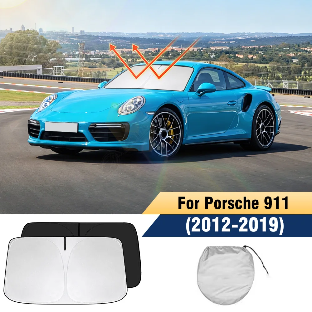 

Foldable UV Protection Sunshade for Porsche 911 Windshield Window Sun Visor Protector Car Accessory 2012-2017 2018 2019