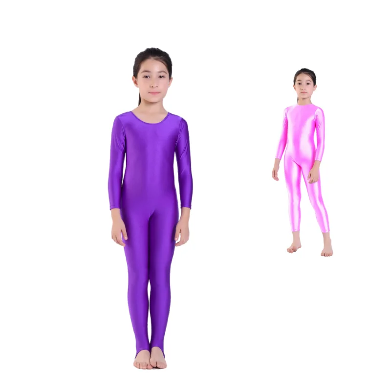 SPEERISE filles Ballet danse Unitard filles étrier gymnastique corps complet justaucorps à manches longues Body enfants combinaison porter