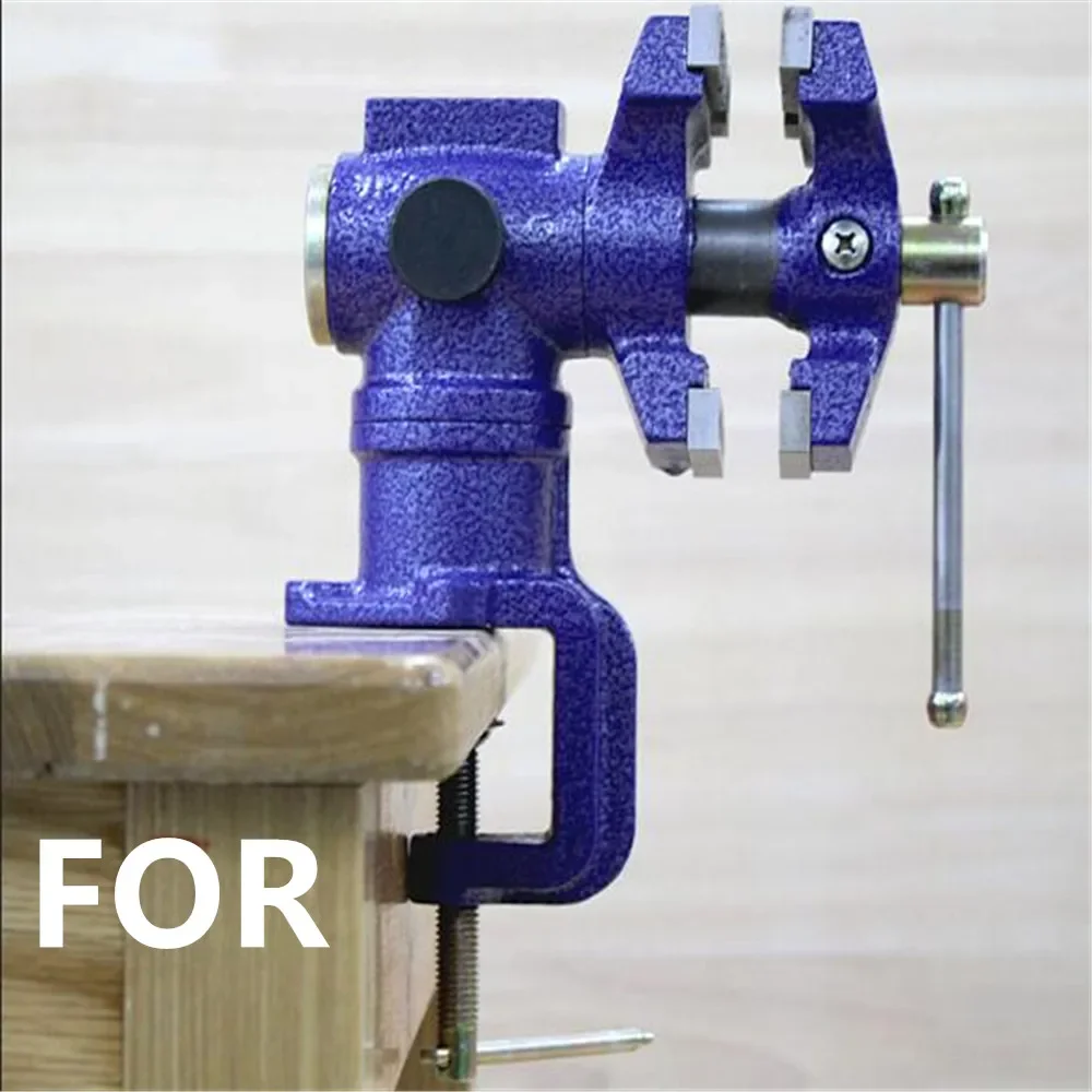 Carbon Steel New Vise Heavy Duty Table Vise Multi-function Workbench 360 Degree Rotation Diy Clamp Tool