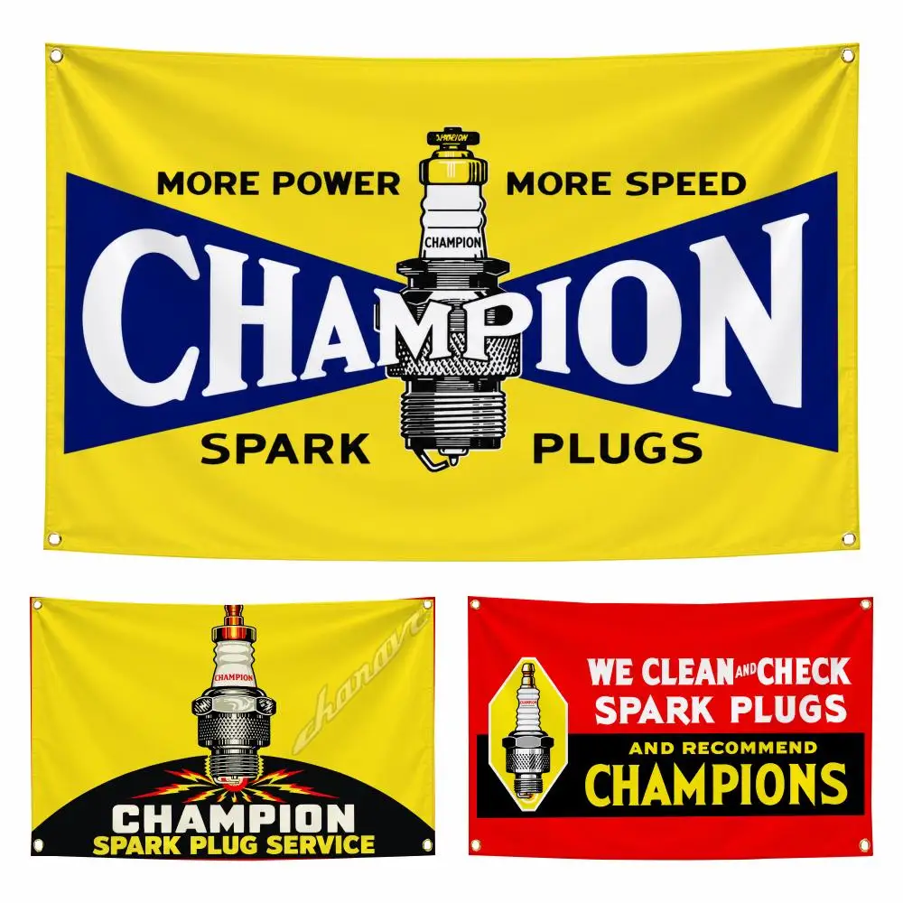 Brand C-Champions Spark Plugs Champion Flags Personalized Flag Room Dorm Camping Picnic Garage Bar Indoor Outdoor Wall Decor