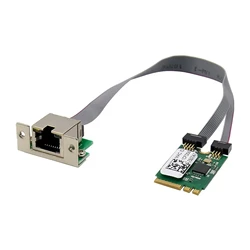 Adaptador de rede PCI Express, Placa LAN Ethernet, Controle Industrial, PCI Express, M.2 A, E KEY, 2.5G, RTL8125B