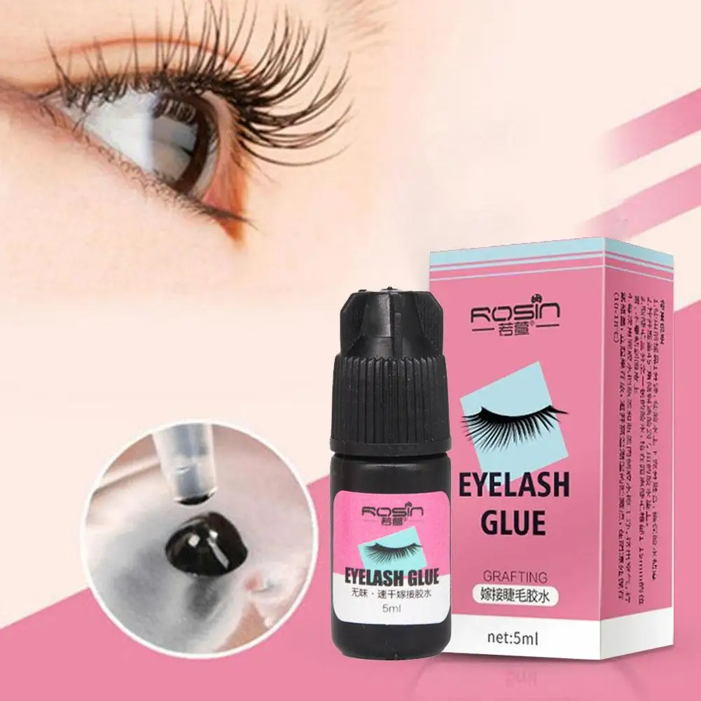 5ml Waterproof Eyelashes Extension Glue Long Lasting No Quick Lashes Drying Glue Adhesive Irritant Black Makeup Glue Grafti B7J2