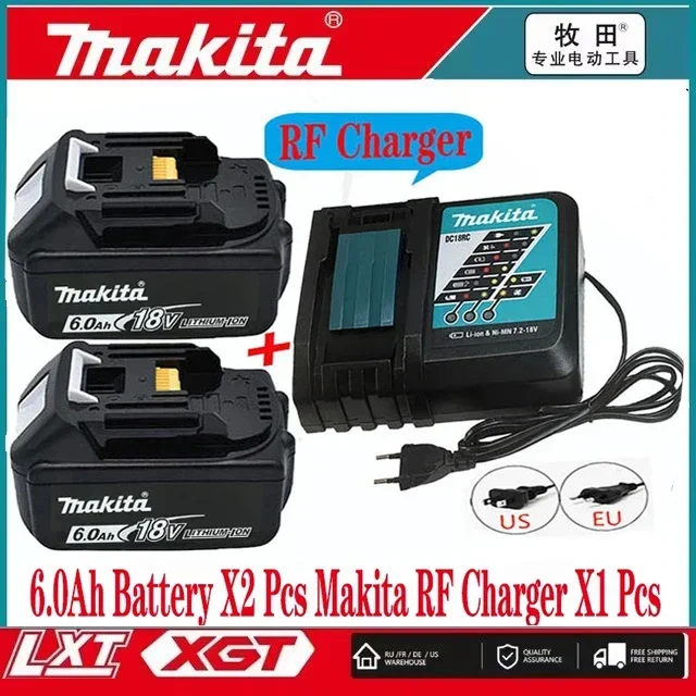 100% Genuine 18V Makita 6Ah for Makita Battery BL1840 BL1830B BL1850B BL1850 BL1860 BL1815 Replacement Lithium Battery