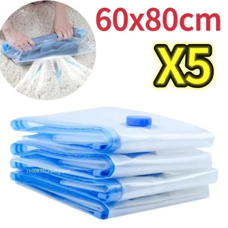 NIEUWE 3/5PCS Vacuüm Opbergzakken voor Kleding, Beddengoed, Ruimtebesparende Zakken Opslag Vacuüm Seal Pakket, gecomprimeerd Organizer Bag