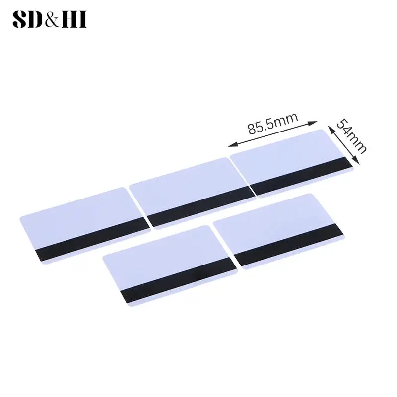 Smart Card em branco com tira magnética, Chip Sle4442, Hico 3 Track Inkjet PVC, Tipo de contato Composto IC Card, 5 Pcs