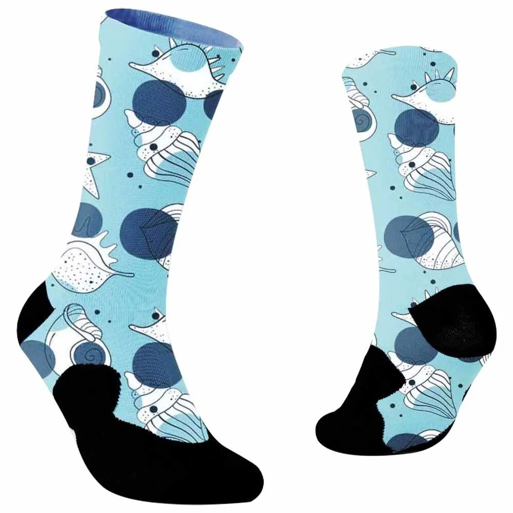 Outdoor Road Bicycle Professional Cycling Socks Protect Feet Breathable Socks Rainbow Ice Cream Printed Socks New