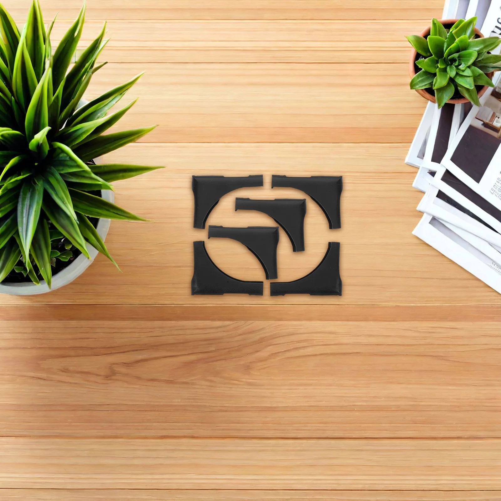 6 قطعة رف تجفيف حماة الساق منصات أرضية غير قابلة للانزلاق لرفوف أحذية الغسيل العالمية 90 درجة قبعات الزاوية حماية الخشب الصلب #3