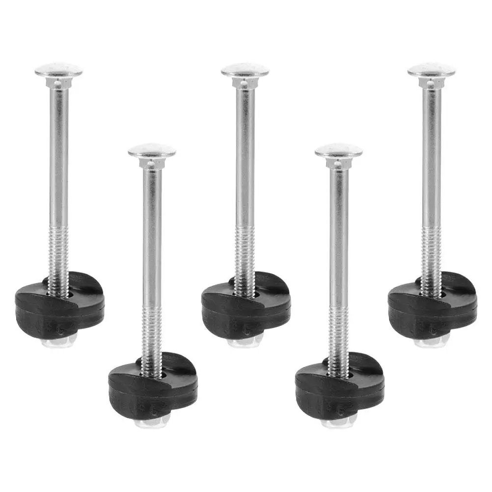 5 Pcs Trampoline Screws Black Galvanized Steel Long Fixing Screws for Trampoline Repair Accessories Kit Replacement Parts