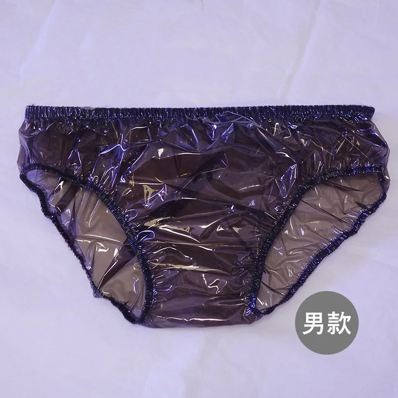 Sexy Lingerie Adult Transparent TPU Briefs Multi Color Soft Plastic See Through Waterproof Low Waist Underwear Comfortable Flexi view 2