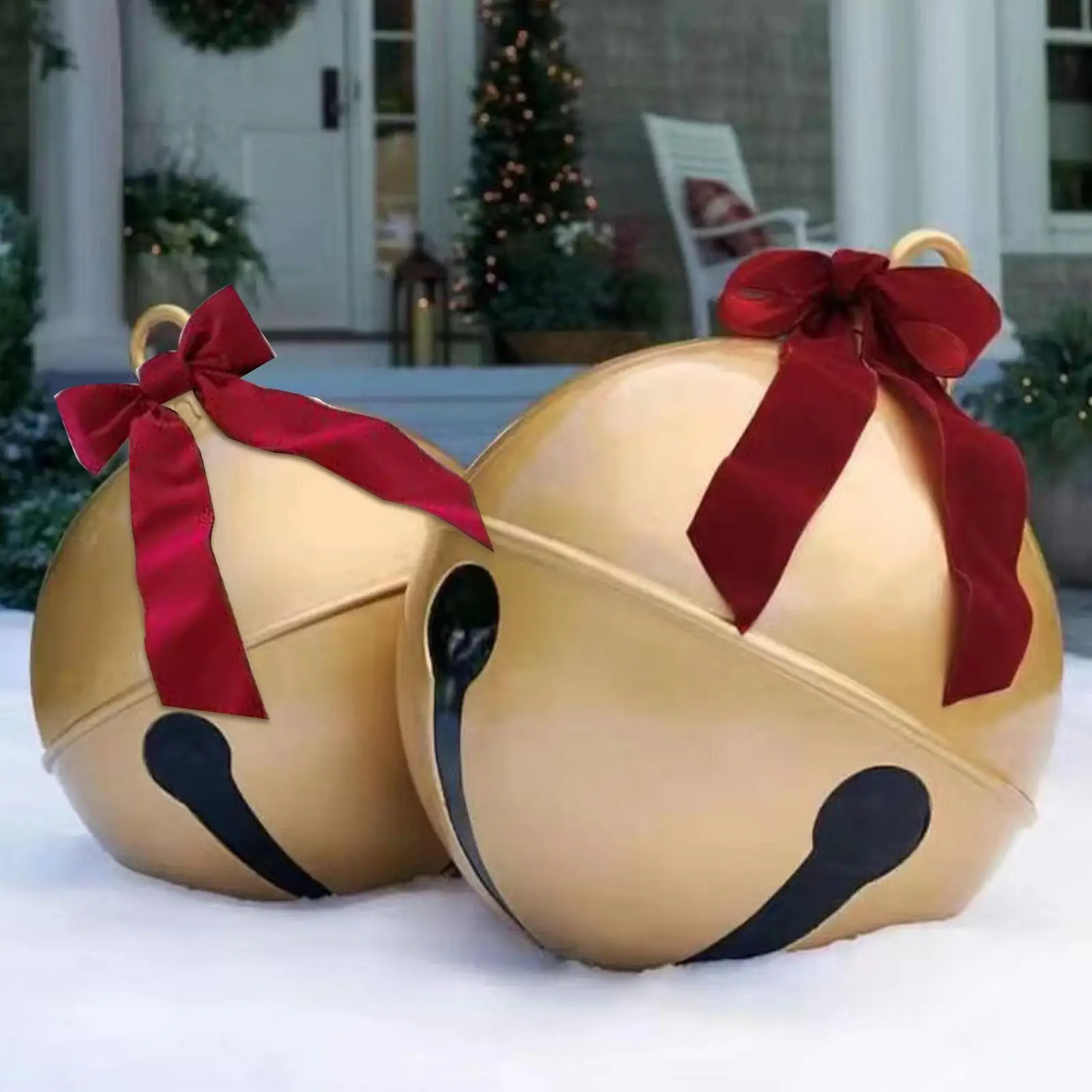 45/60 cm Weihnachtskugeln Outdoor Glocke Form Dekor Ball Hängen Für Weihnachten Aufblasbare Große Weihnachtskugeln Ornamente für Hochzeit