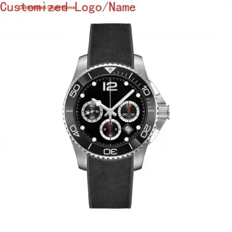 A88 Store Luksusowy zegarek męski Concas z automatycznym mechanizmem mechanicznym, zielony, gumowy, ceramiczny, modny, z możliwością personalizacji.