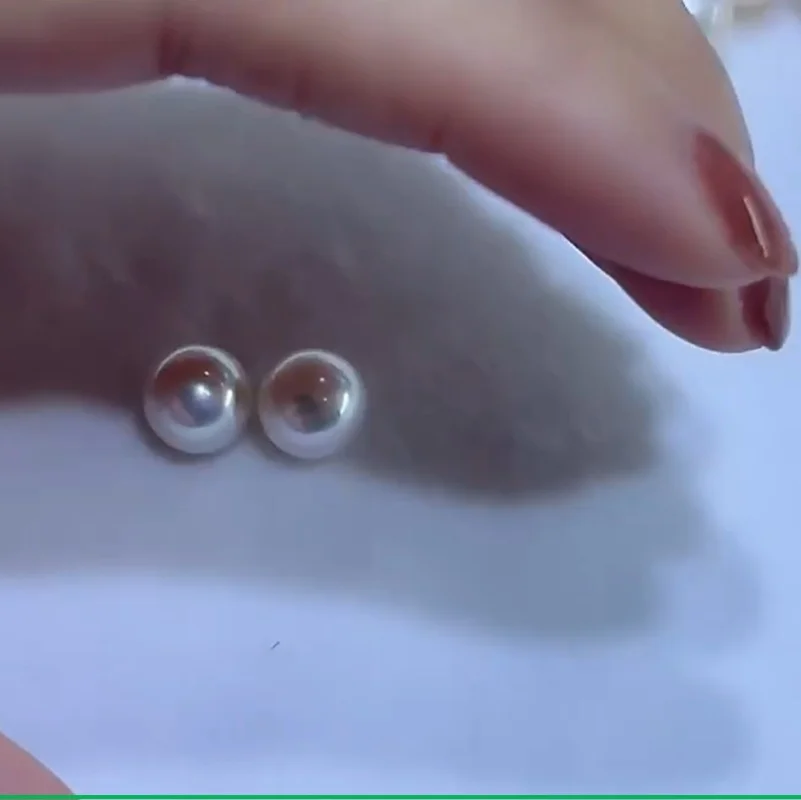 

100% натуральный пресноводный жемчуг Акойя 3А 4А, свободные бусины с полупросверленным жемчугом для изготовления ювелирных изделий, серьги «сделай сам», жемчуг натуральный