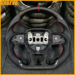 Carbon fiber leather steering wheel for Dodge Charger Challenger SRT Hellcat 2015-2022 sport steering wheel, Car Accessories