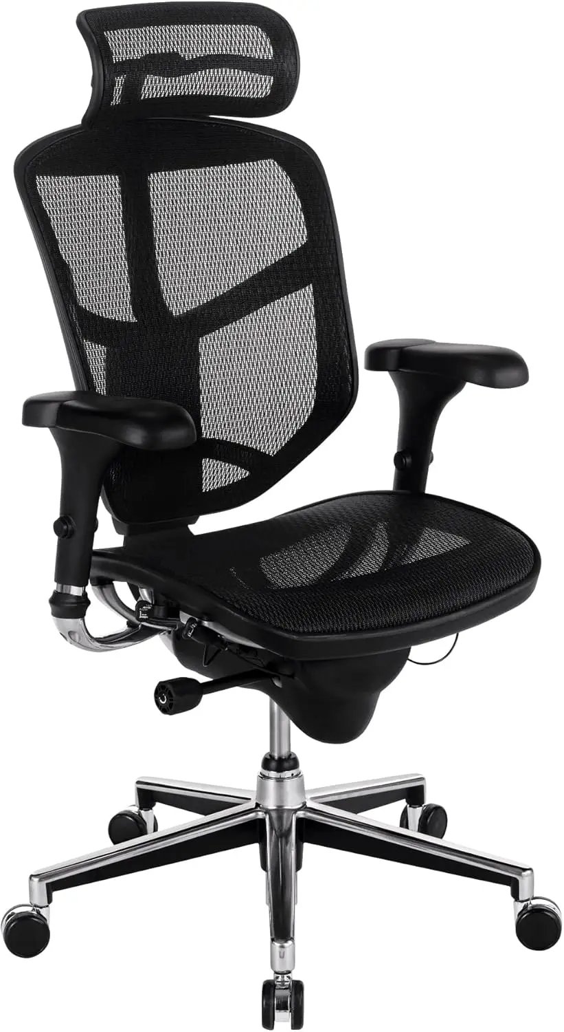 Quantum 9000 Series Ergonomic Mesh High-Back Executive Office Chair Black BIFMA Compliant Optimal Ergonomic Comfort