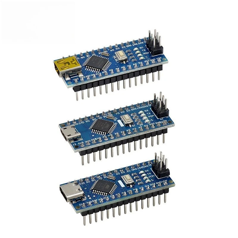 2pcs Nano V3.0 ATmega328P Development Board Improved Version Pre Soldered Microcontroller Module Without Cable for DIY