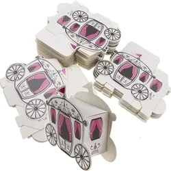 10pcs Mini Paper Pumpkin Carriage Candy Gift Box Cinderella Wrap Princess Wedding Party Favor European Style