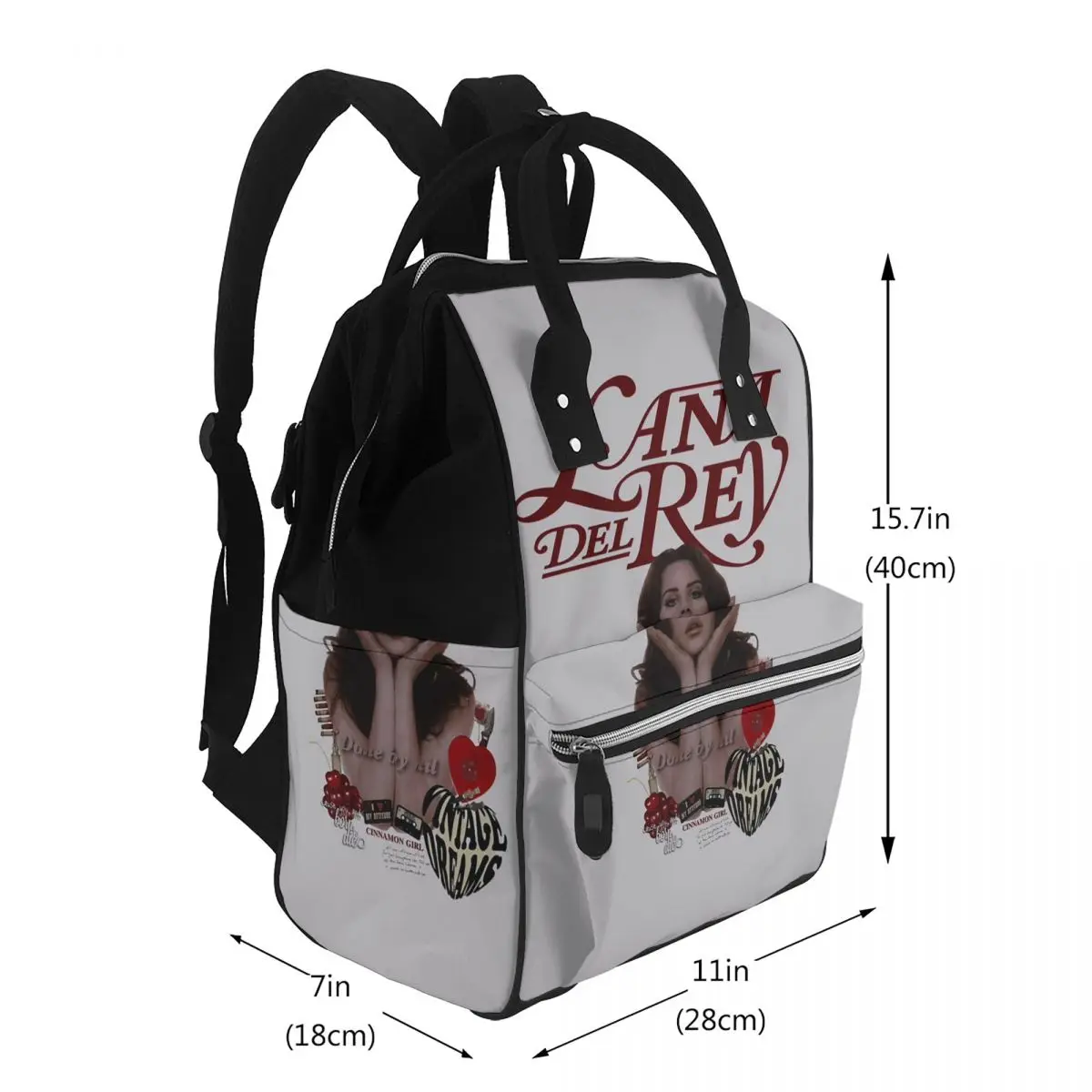 Singer Lana Del Rey Print Student Backpack School Bag Hiking Travel Daypack for Men Women Bookbag Shoulder Bags