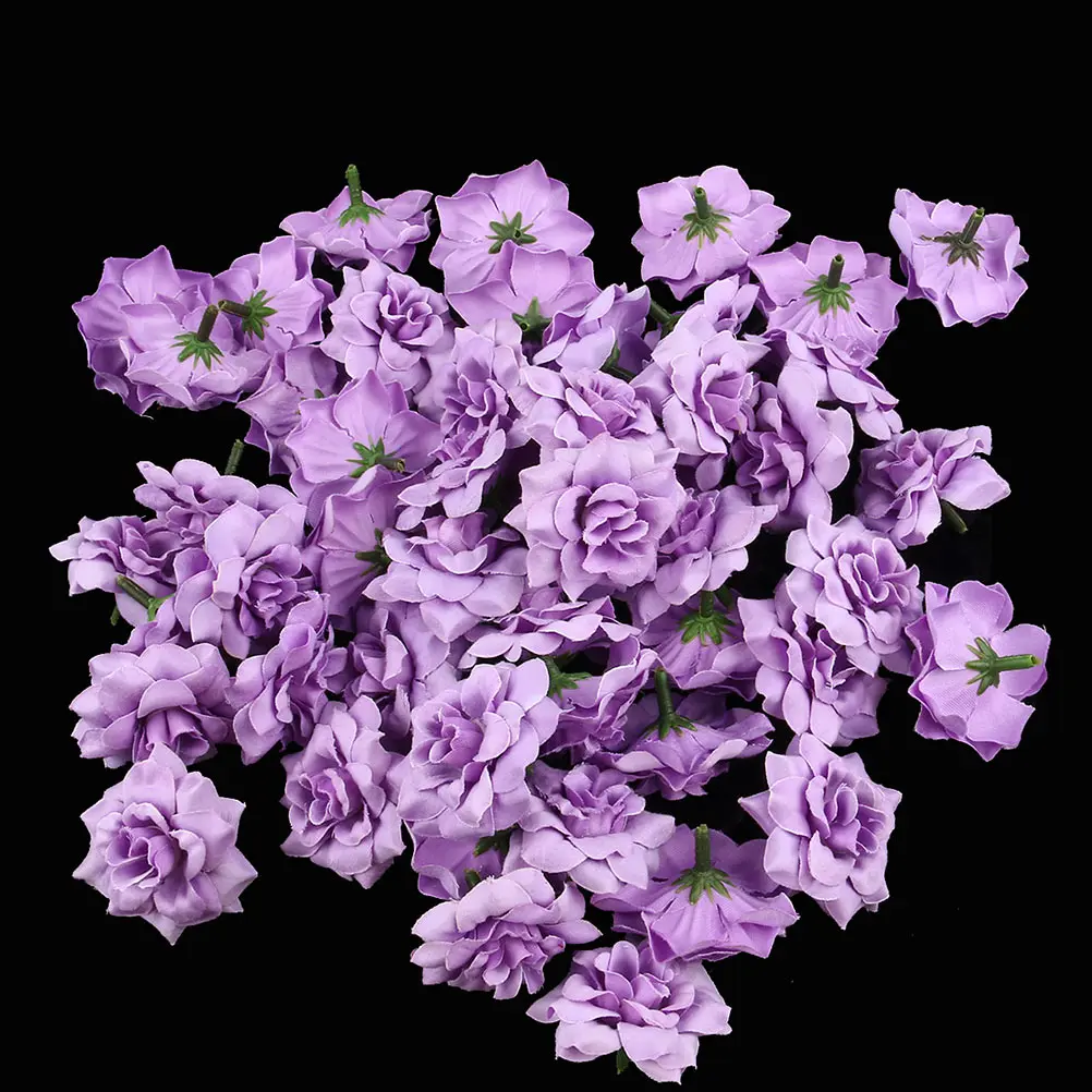 

100pcs Artificial Roses Simulation Silk Rose Heads for Wedding Decor Valentine DIY Flower Decoration Fake Blossoms