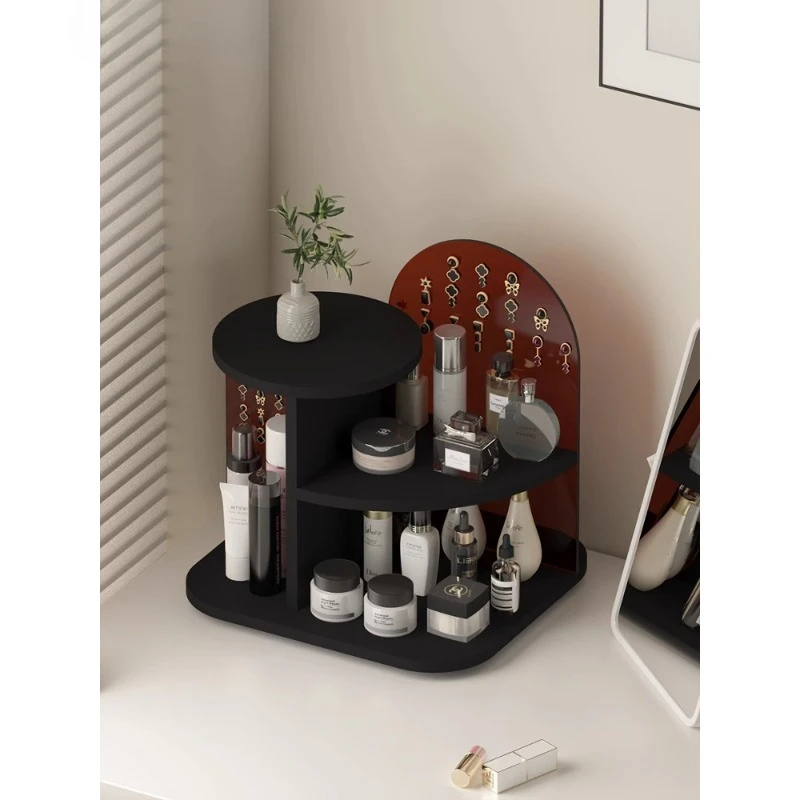 

Rotating Acrylic Cosmetics Organizer | Desktop Makeup Storage Shelf Closet Organizer Kitchen Storage Bathroom Accessories