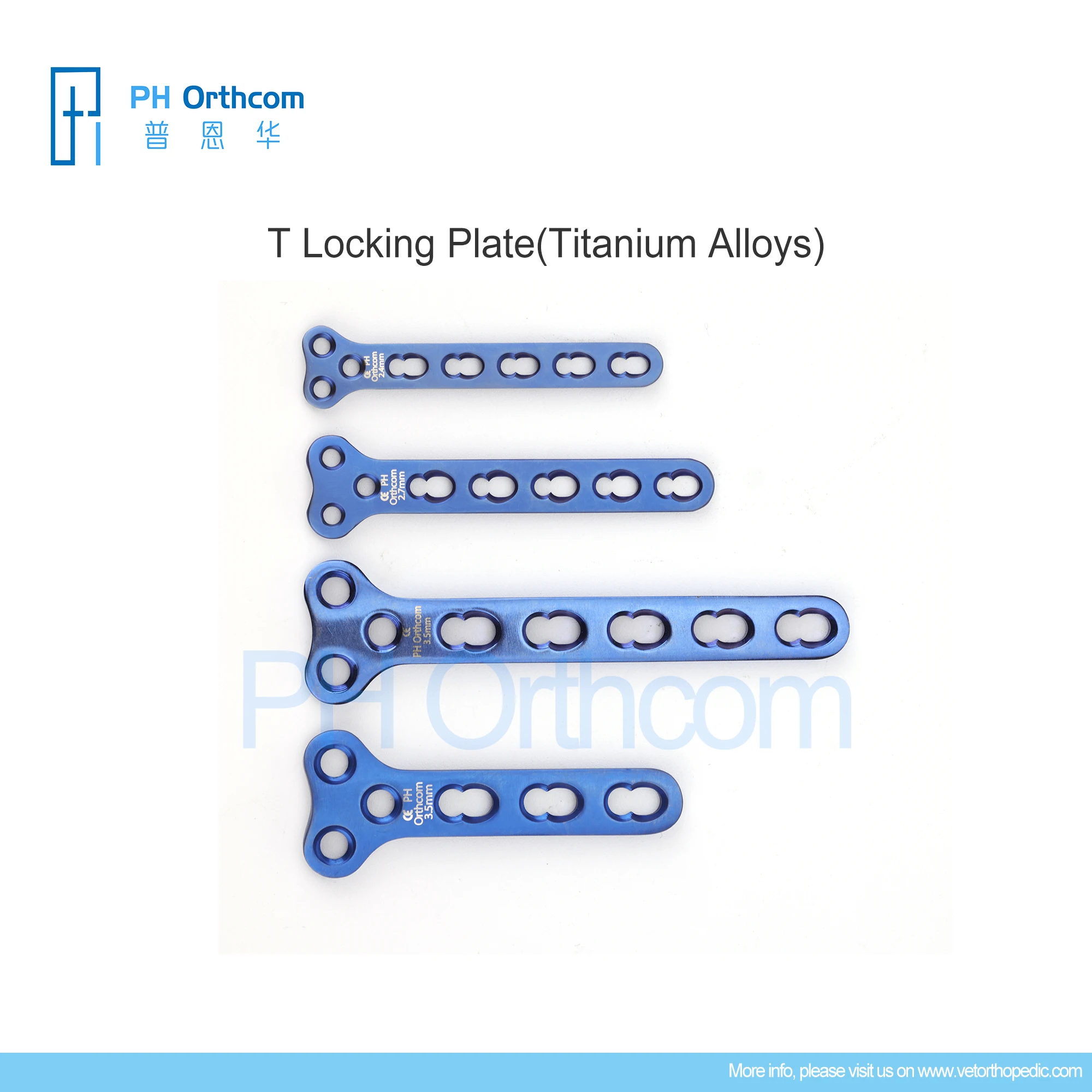 Titanium Alloy T Locking Plates Orthopedic Veterinaria Mascotas Surgical Instruments Medical Supplies and Equipments