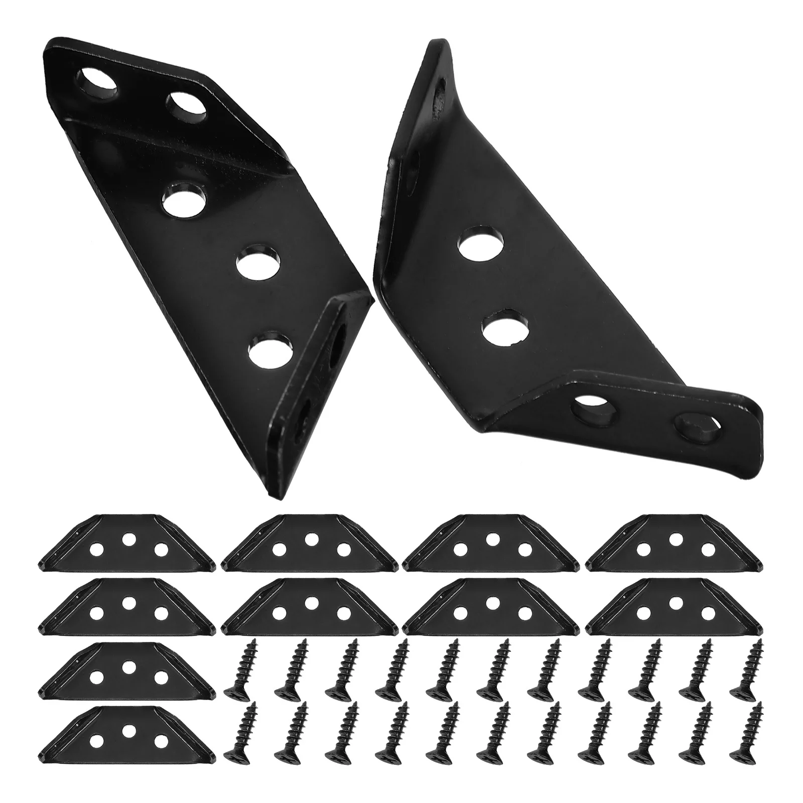 

12Sets Multifunction Corner Code Strong Cabinet Brackets Support for Kitchen Bathroom Durable Shelf Brackets Angle Bracket
