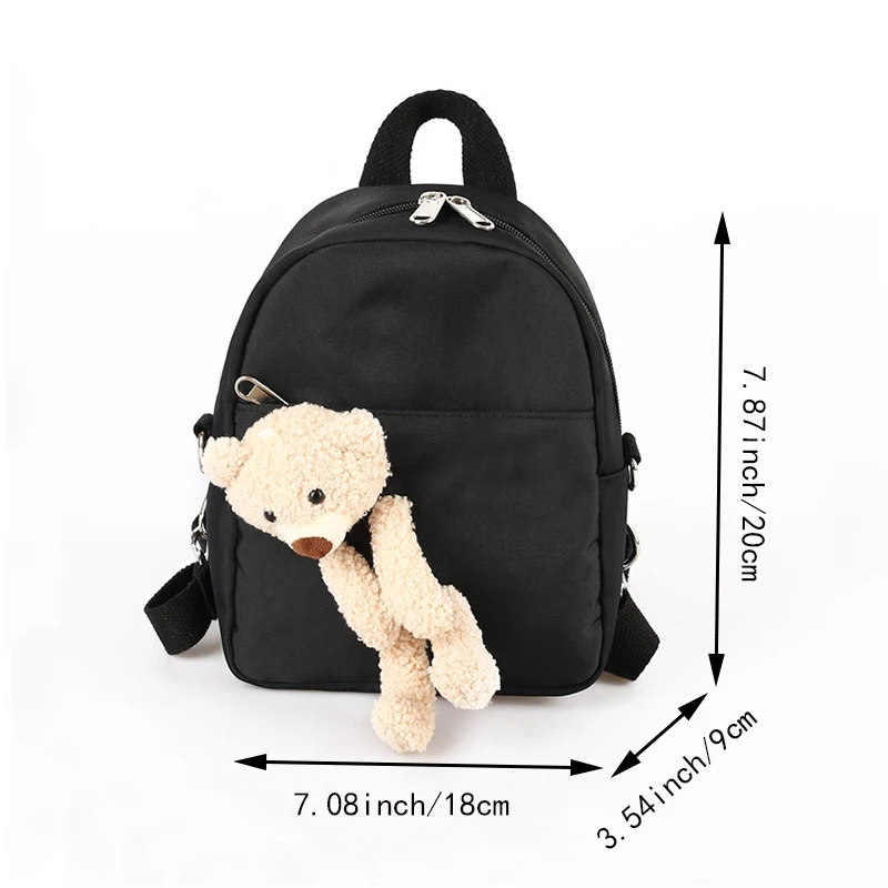 حقيبة ظهر تحمل على شكل دب، عصرية ومتعددة الاستخدامات، يمكن حملها على كتف واحد، وحزام كتف قابل للتعديل