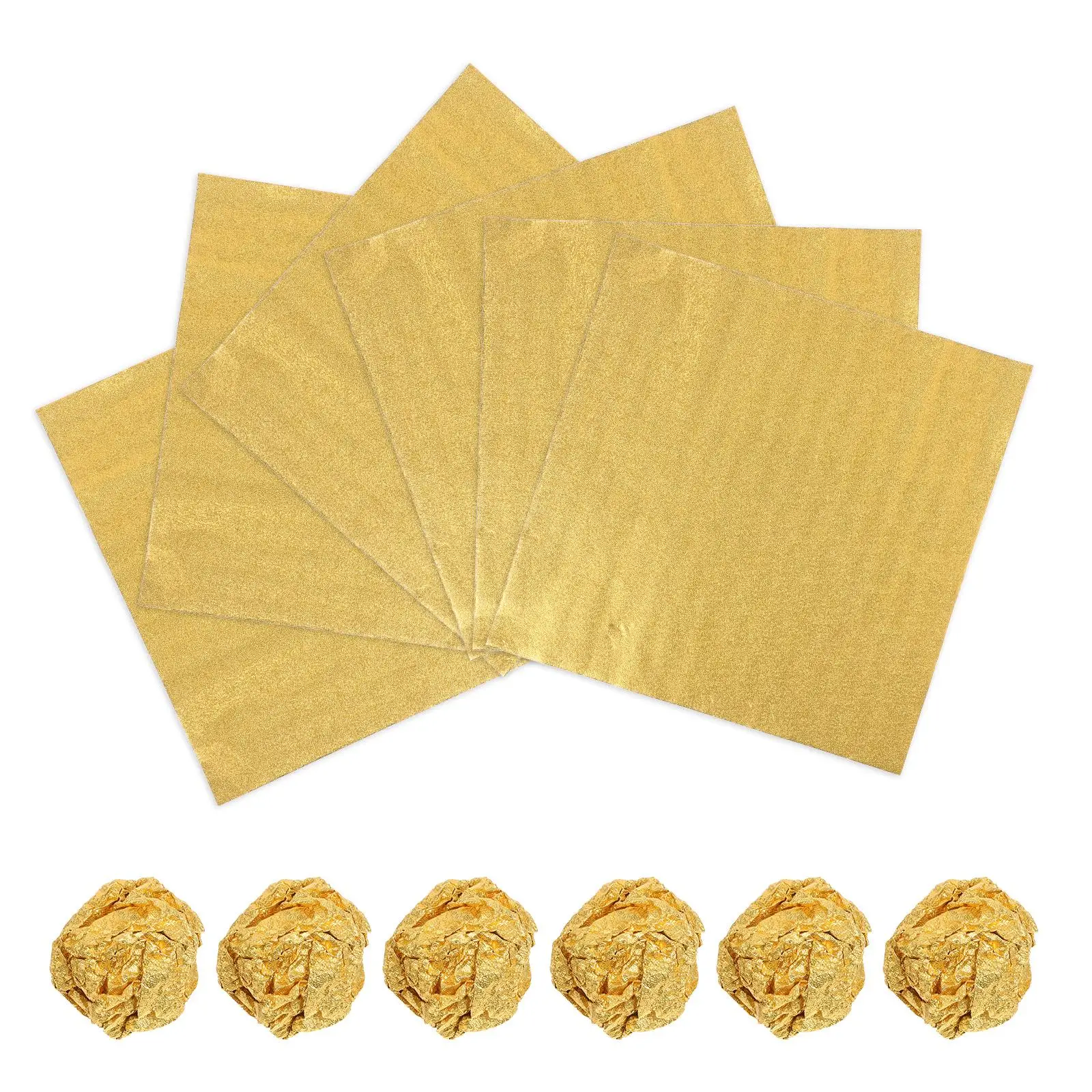 

200 Pcs Gold Foil Candy Wrappers Chocolate Packaging Paper Food Safe Heavy Duty Large Size Aluminium Cake Bakery Tools