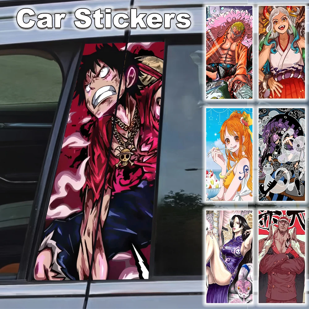 

One Piece Car B Pillar Sticker Chopper Self-adhesive Poster Stick Luffy Decal Waterproof Anime JDM Accessorie Scratch Resistant