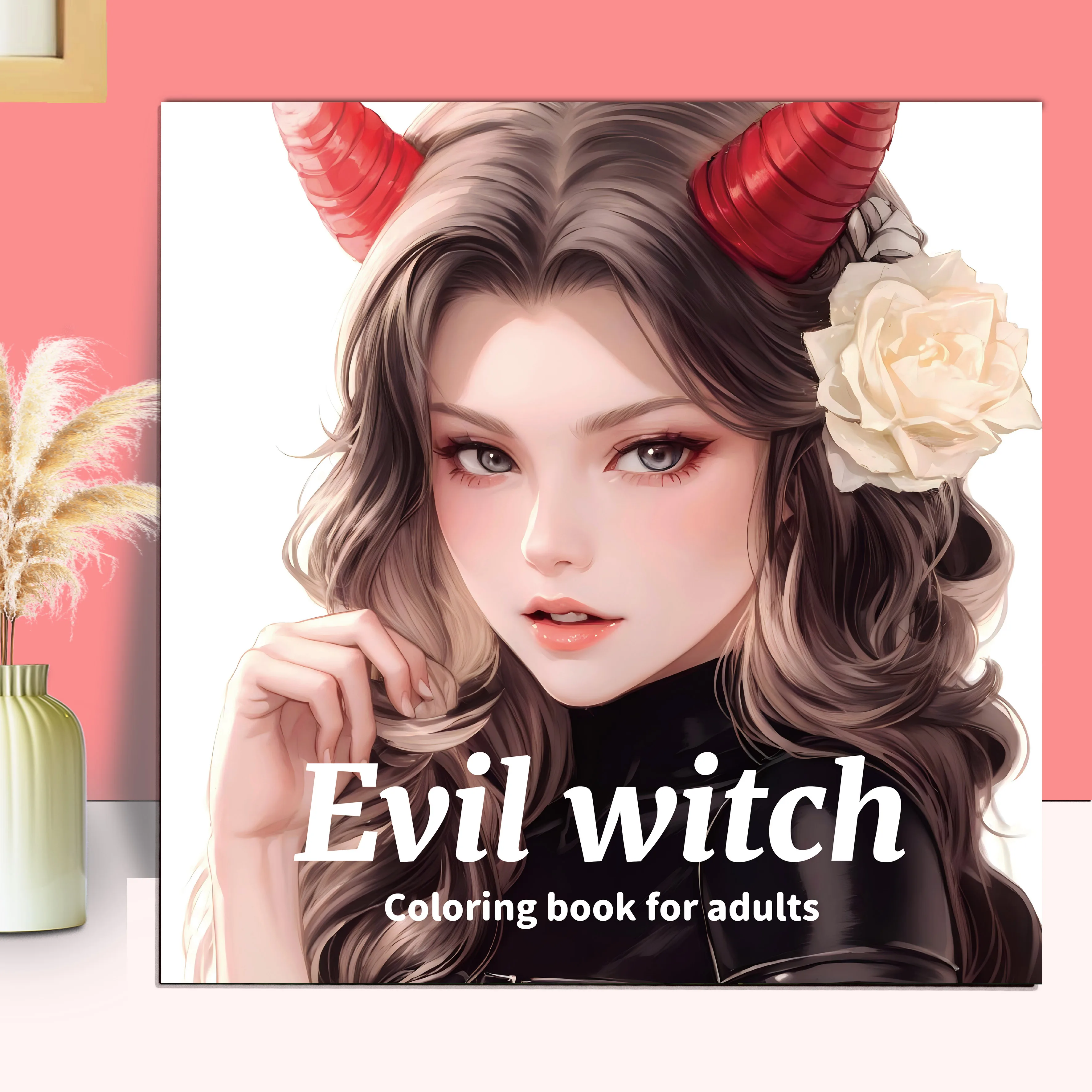 Evil witch Coloring Book For Adults And Teens Halloween Theme 20pages Graffiti Painting Drawing can relax and relieve stress