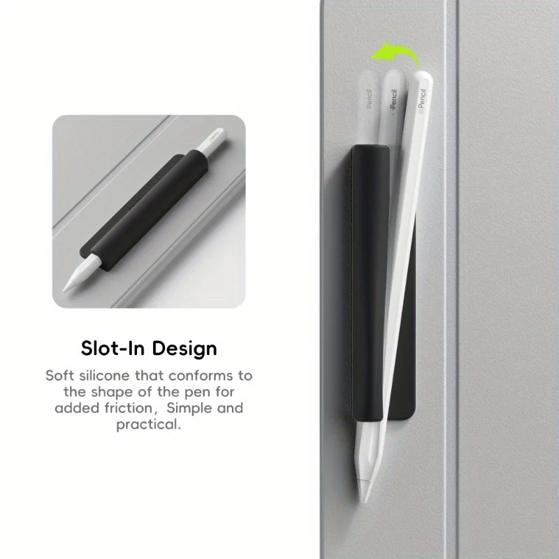 Portable Pencil Holder Silicone Tablet Stylus Pen Slot for Apple Pencil 1 Or 2 Generation