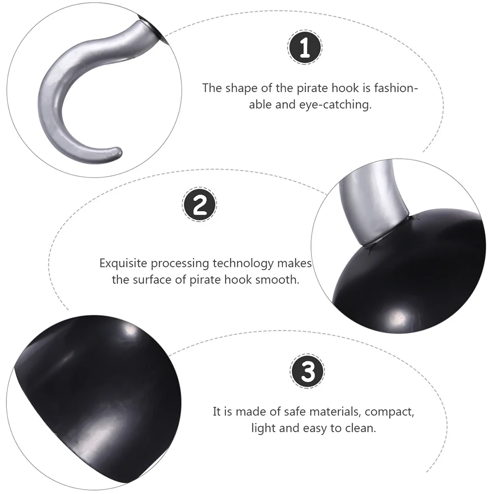 Dekoracje na Halloween w stylu pirackim, 2 zestawy zawierające rękawice, haczyki, akcesoria do przebrania na maskaradę, zabawny prezent dla dzieci.