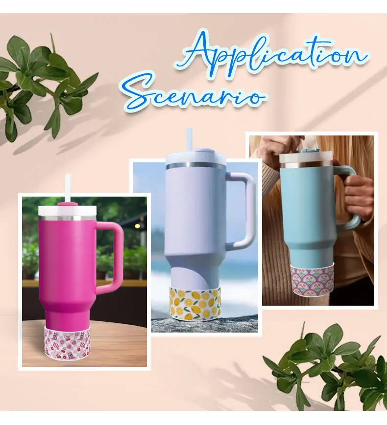 40oz Tumbler Bumper Water Bottle Sleeve Cover Halloween Printing Silicone Boot with Anti-Slip Bumper for Drinking
