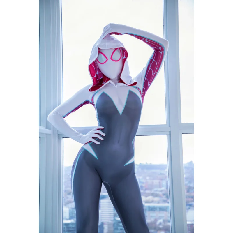 Impressão 3d adulto crianças halloween aranha gwen stacy spiderman cosplay trajes femininos macacões festa aranha meninas zentai bodysuit