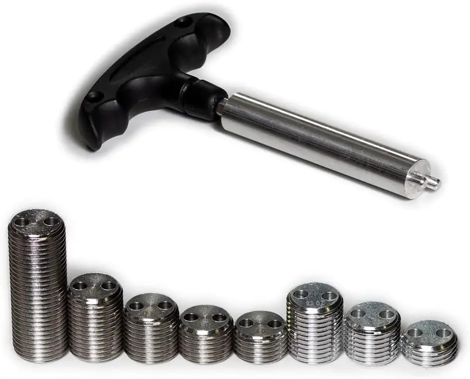 CUEELF 1 Set 8 Pieces Weight Bolts Kit with Detachable Handle for Billiard Pool Cues