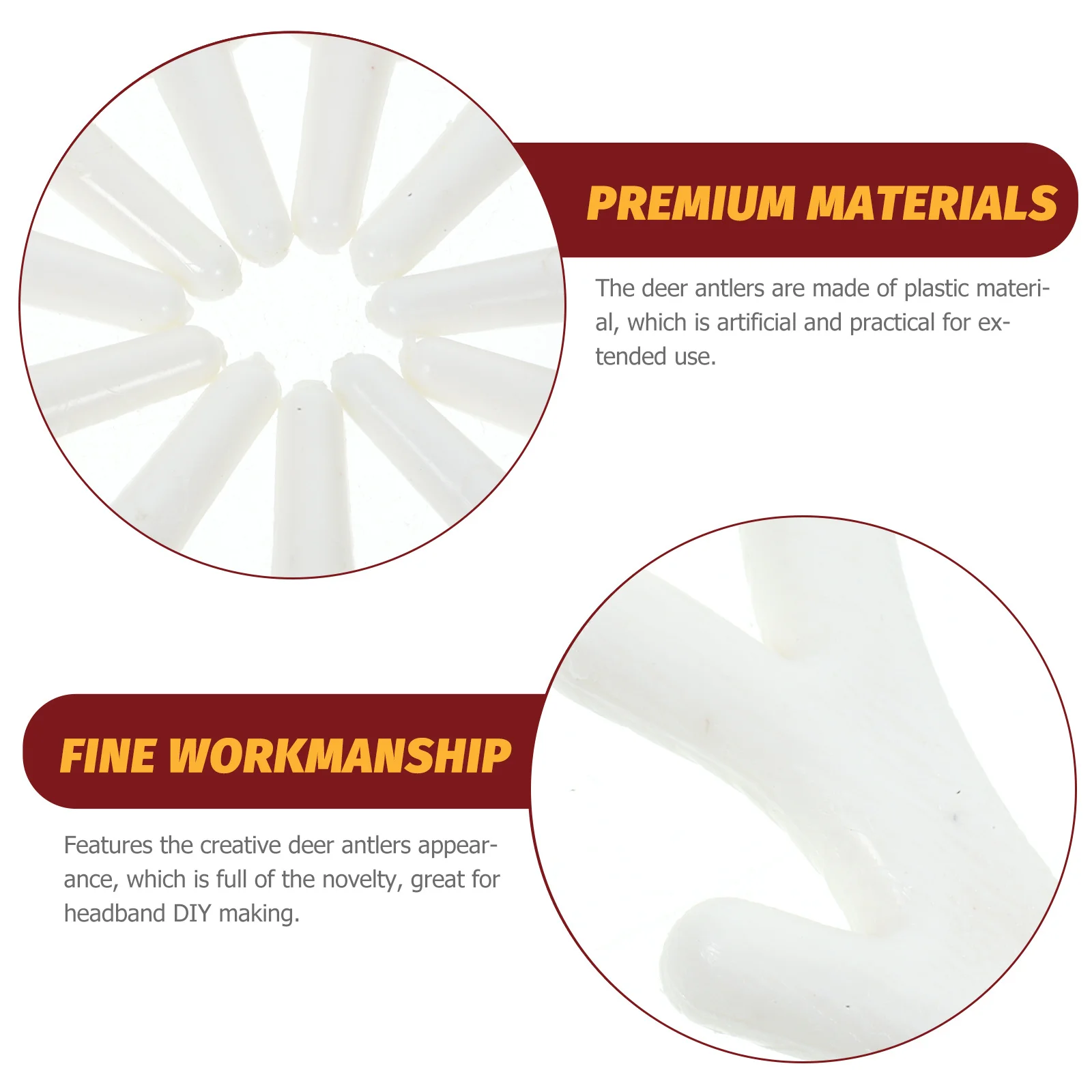 

100Pcs Artificial Plastic Deer Antlers Headband DIY Accessories Christmas Reindeer Horns Craft Props Plastic Antlers