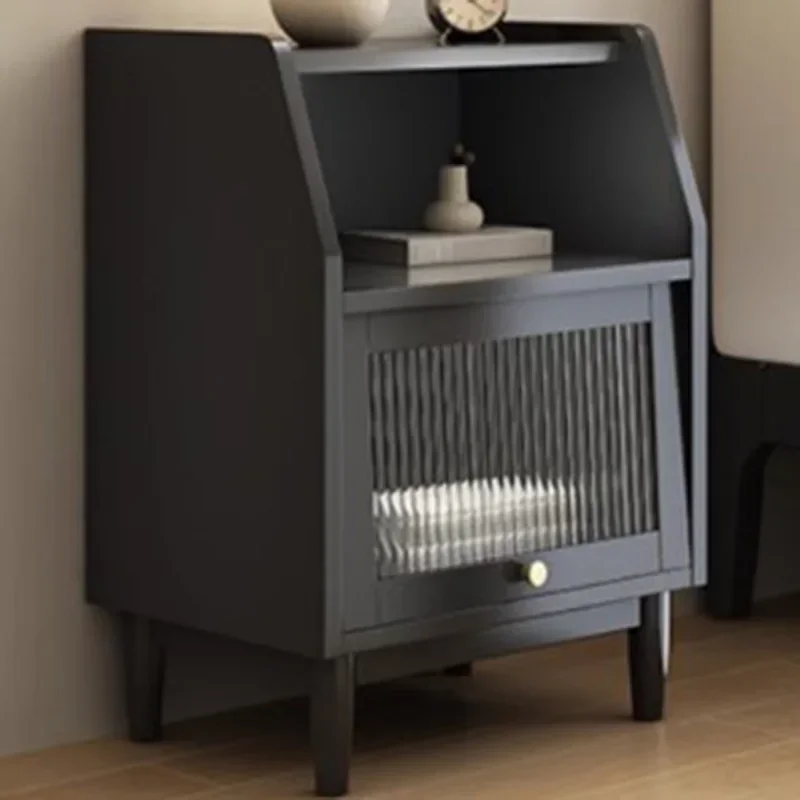 

Retro Wood Night Table Small Bedside Storage Bedroom Luxury Nightstands Modern Cabinet Mesa De Cabeceira Furniture For Bedroom