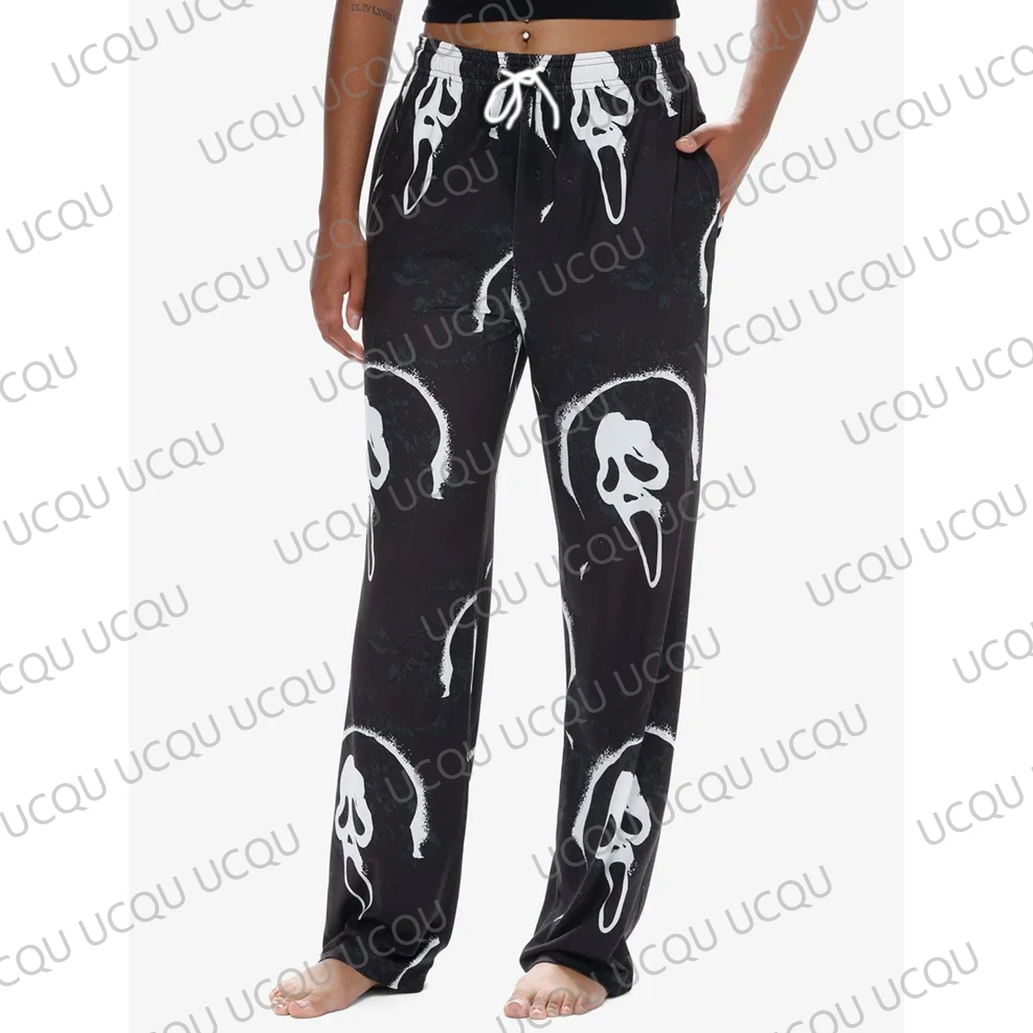 Halloween New Ghost Face Trousers Adult Loungewear Sleep Pajama Pants Oversized Adult/Kids Pajama Pants 3D Printed Pyjama