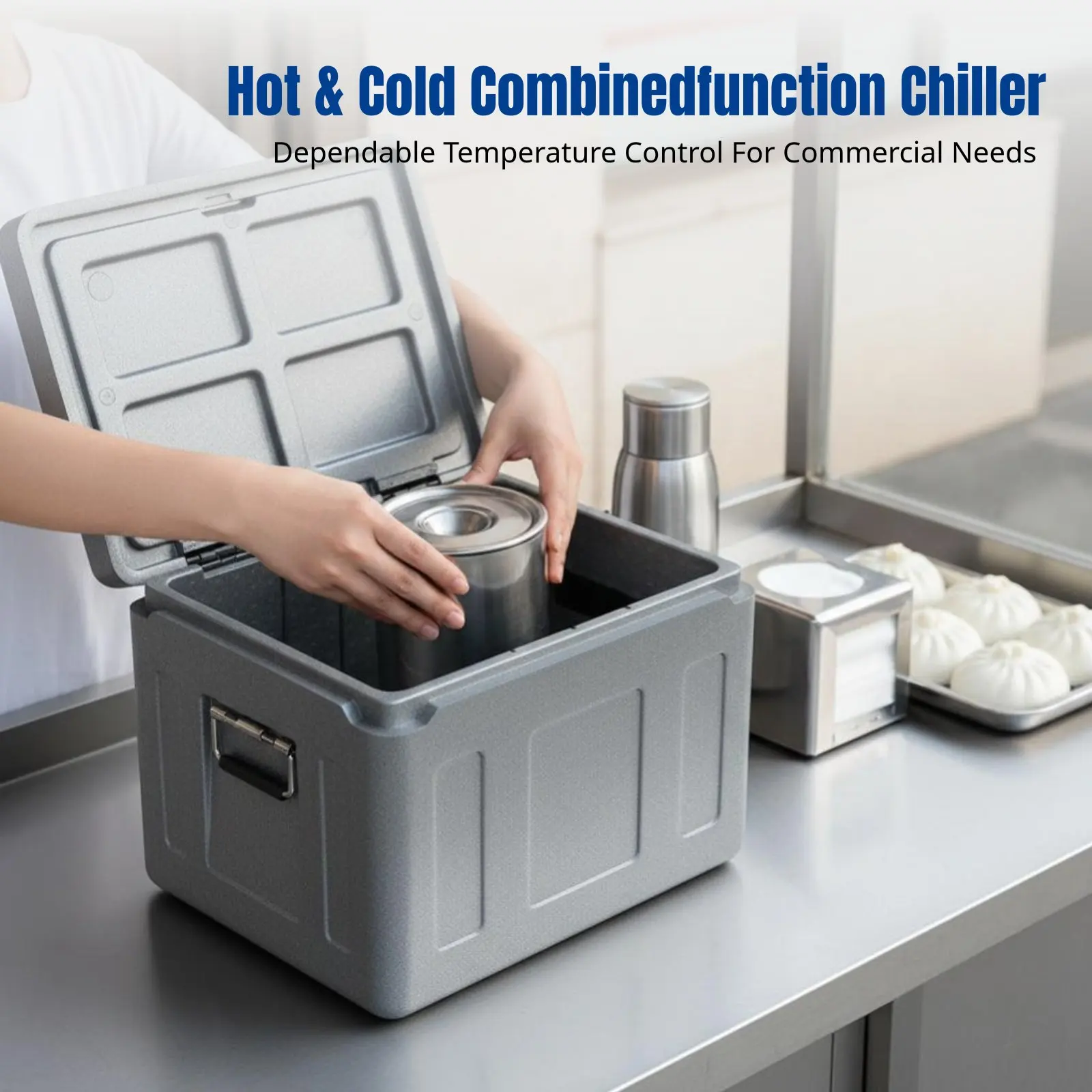 Commercial Insulated Box, Dense Foam, Food Grade EPP, Hot & Cold Preservation, Delivery, Catering, Multiple Sizes, Portable,
