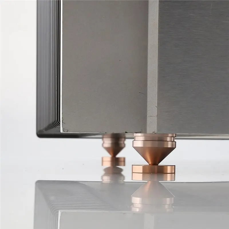 ABBO-Isolation Feet For Turntable And Subwoofer, Aluminum Copper Alloy Anti-Vibration Spikes With Diffraction Groove, 4-Pack