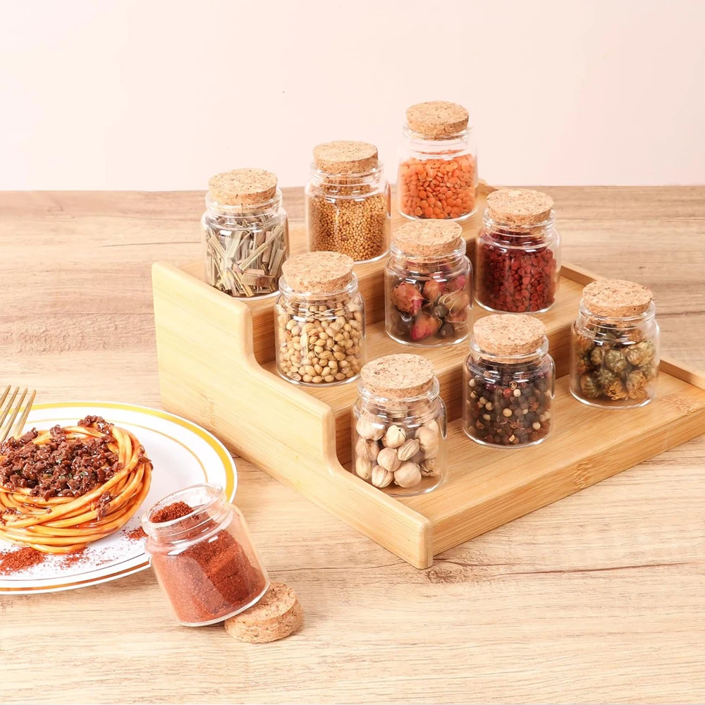 50 ml Small Glass Jars with Cork Lids, Small Bottles With Twine & Extra Cork Stoppers Tags, Mini Sand Jar, Seashell Jar, Glass