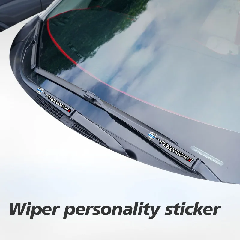 Creative Stickers Auto Emblem Decor Decals Car Window Wiper Stickers For Volvo S90 V60 V40 XC90 S60 V90 XC60 C40 V70 XC40 S80 T6