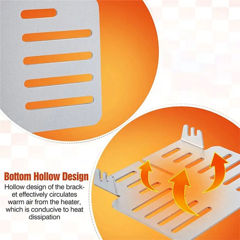 [NEW!A08R】 Heat Powered Stove Fan Mounted Accessories For Mr.Heater Buddy MH9BX, MH12HB Stainless Steel Bracket For Fixing Stove