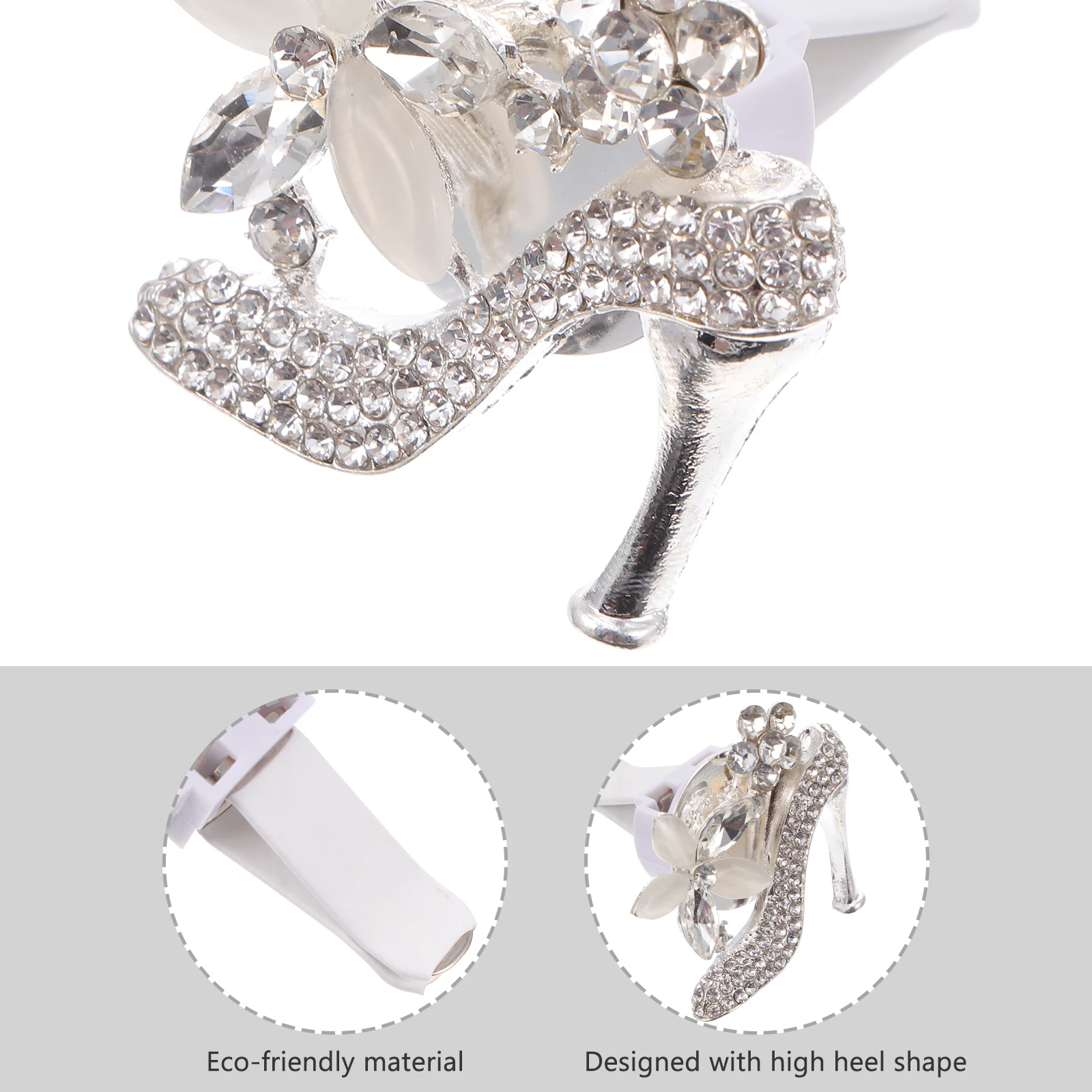 

Eco-Friendly Aroma Diffuser Vent High Heel Decoration Air Freshener For Odor Elimination Fragrance Silver Easy Install Perfume