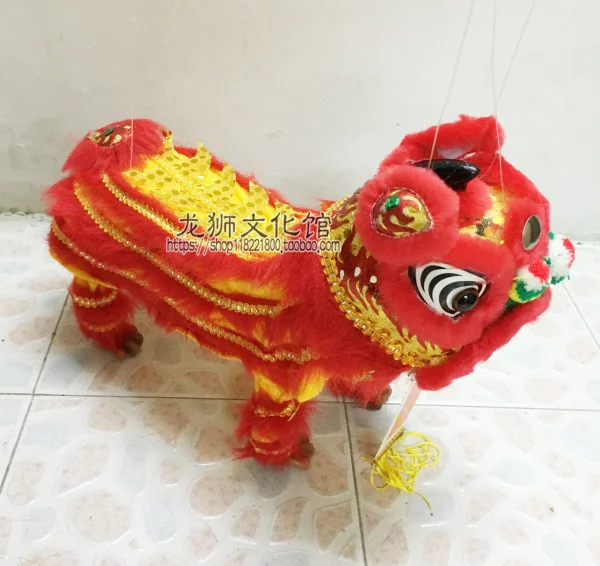 Line Lion Dance Lion Foshan Pull Line Puppet Wake Lion Ornaments Children\'s New Year Spring Festival Gift Toy Building Blocks